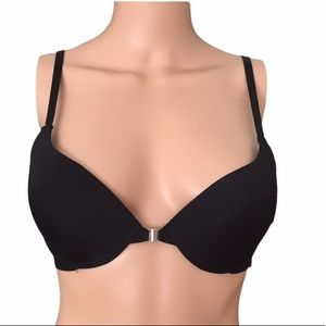 Women’s Black smooth front closure lace back bra size 36B